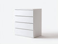 Commode-MDF-bois-79 x 40 x 98 cm-Blanc-Style minimaliste