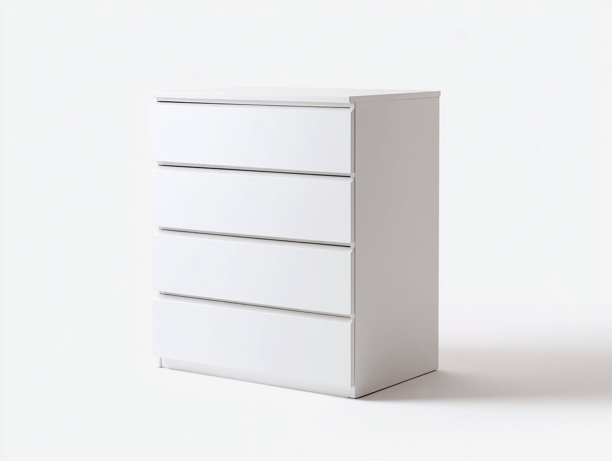 Commode-MDF-bois-79 x 40 x 98 cm-Blanc-Style minimaliste