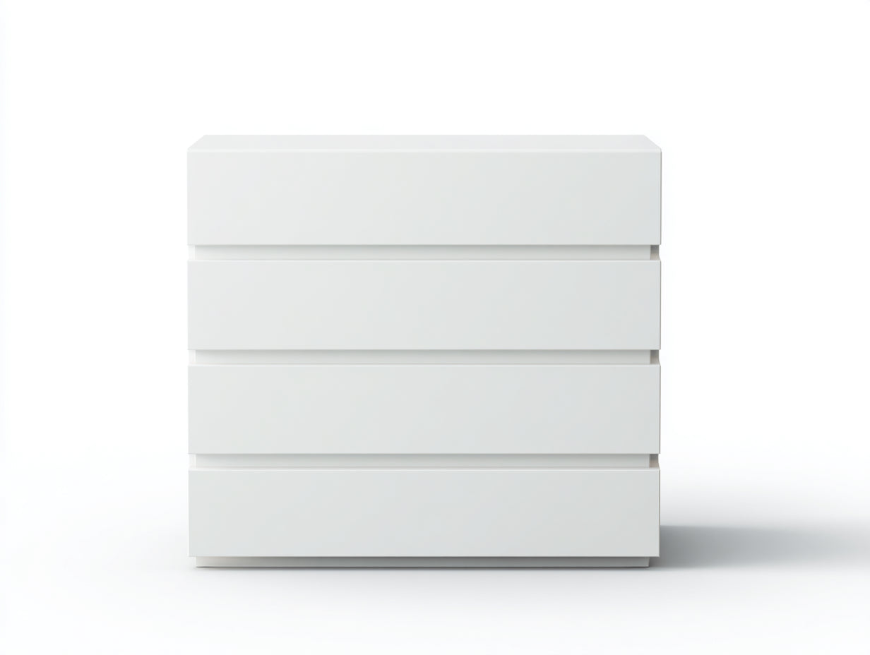Commode-MDF-bois-82 x 40 x 86 cm-Blanc-Style minimaliste